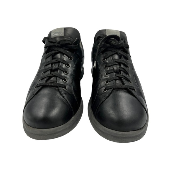 SALVATORE FERRAGAMO Leather World Traveler Trainer Black - Picture 5 of 11